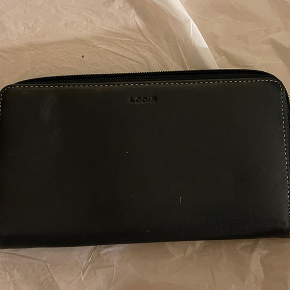 Lodis Black Leather Wallet - Picture 1 of 4